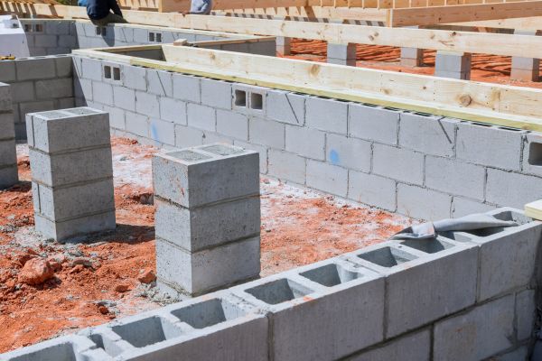 Cement Block Installation in Longmont